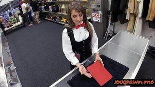 Card dealer goes naked and fucked hard at the pawnshop