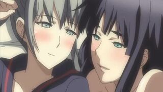 Busty anime threesome fucked in the outdoor