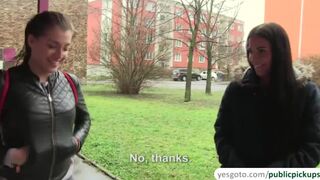A hot outdoor sex with Eveline Dellai for some extra cash