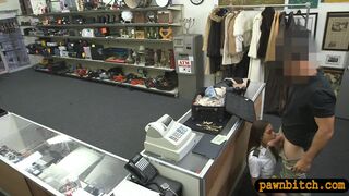 Sexy latina pawns her stuff and banged by pawn keeper