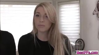 Sexy teens gets fingered in the bedroom when caught