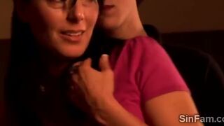 Lucky stud pumps his girlfriends gorgeous big titty mother