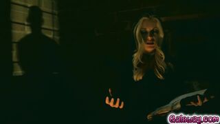 Dahlia and Charlotte  got naked to enjoy their delicious wiccan pussies
