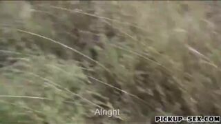 Casey Jordan pussy fucked in the woods for some money