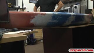 Skinny amateur redhead babe gets screwed by pawn guy