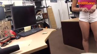 Stripper with big tits convinced to fuck by pawn dude