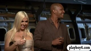 Big boobs women have fun with first class passengers