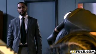 Romi Rain with big boobies gets pounded by black dude