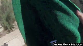 Hot Danica Dillon is caught fucking outdoors by drone