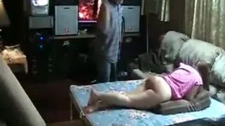 50 strokes for Peggy in amateur BDSM spanking 