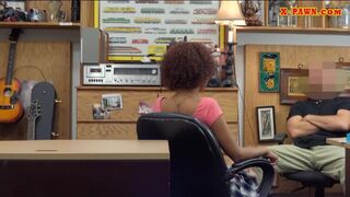 Kinky busty woman banged by pawn keeper at the office