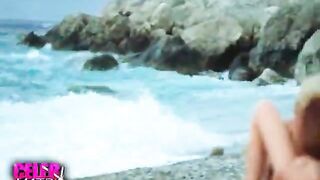 Pretty Celebrities Expose Figure Outdoors