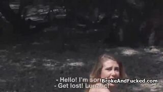 Fucking broke bigtit teen by river