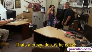 Cuban babe convinced to fuck with pawn guy for money