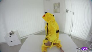 VR Nicole Love masturbates in a pikachu outfit