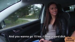 Stranded teen Victoria loves fucking a stranger in the car