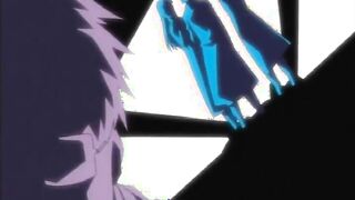 Anime lesbian gets a strapon in her asshole