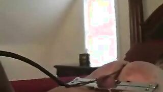 Mistress Whips Raw Clamped Nuts Hard