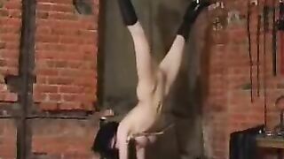 Clamped Tits Upside Down & Whipped