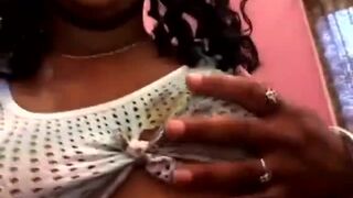 Black preggo with large round butt bounces on hard dick