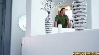 Alaina Dawson got brutal face fuck by step dad