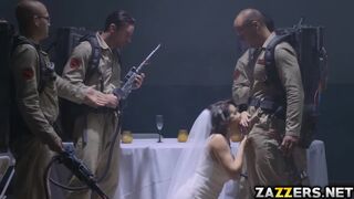 A sexy bride ghost who is looking for a little wedding night bukkake