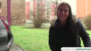 Blonde teen Eveline Dellai shows wet pussy for huge cash