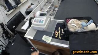 Latina stewardess screwed by pawn keeper in the toilet