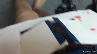 Small tits college teens sucking and fucking at a party