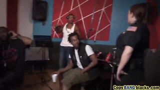 Female cops blowjob threesome oral bbc interracial