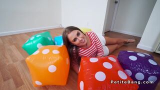 Petite teen fucked from behind by big cock