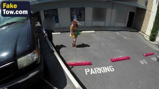 OMG! Ginger babe goes down and blows a very big cock