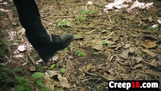 Blonde Teen Rylin Ann Is Having Wild Outdoor Sex With Muscled Creep