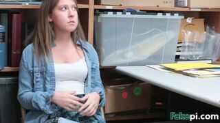 Hot Brooke Bliss fucked in the back of the store