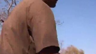 Ethnic babe naked outdoor fingering squirting pussy by lover