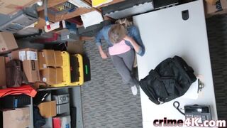 Slim teen babe rammed for shoplifting by the horny security guy