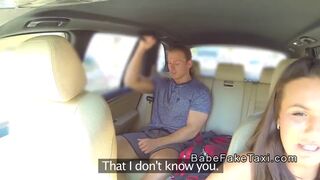 Long haired guy fucks cute cab driver in public