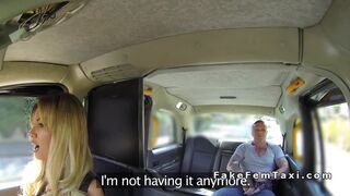 Inked guy bangs busty cab driver in public
