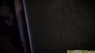 Busty female officers arresting suspect's big black cock