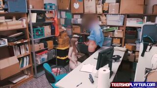Teen stripped naked and fucked by horny guard
