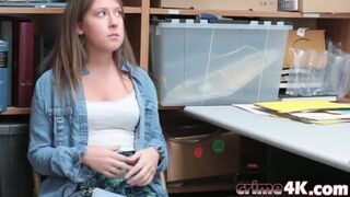 Shoplifter Brooke Bliss gets rammed for stealing