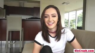 Doggy style blowjob pale step sis Lily Jordan