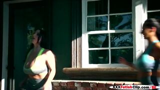 Three horny pornstar huntering big dick