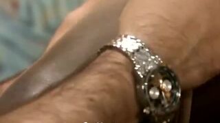 Pantyhose ebony slut footjob fucking interracial