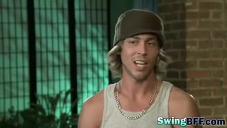 Swinger group party reality show amateur babes