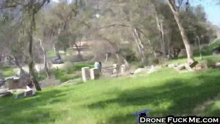 Hot babe Jaclyn Taylor gets fucked outdoors and filmed by drone