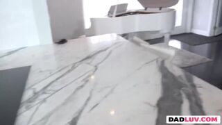Fit looking blonde baby sitter doggy fucked by horny employer