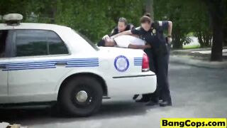 Cops arrested black stud abuse threesome outdoor