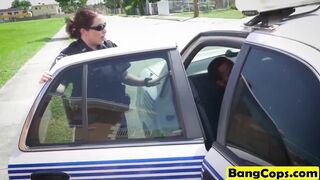 Interracial cops outdoor suck bbc fuck threesome