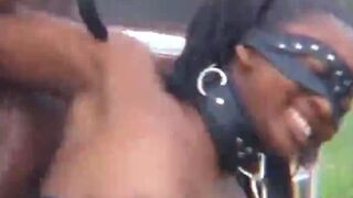 African chick forced into sucking doggy style